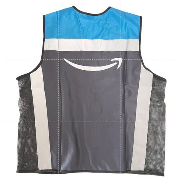 Amazon Flex High Visibility Reflective Safety Delivery Vest Blue XL - Picture 4 of 4